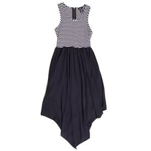 Rue21 Womens Tank Dress Size Small S Black White Sleeveless Handkerchief Hem